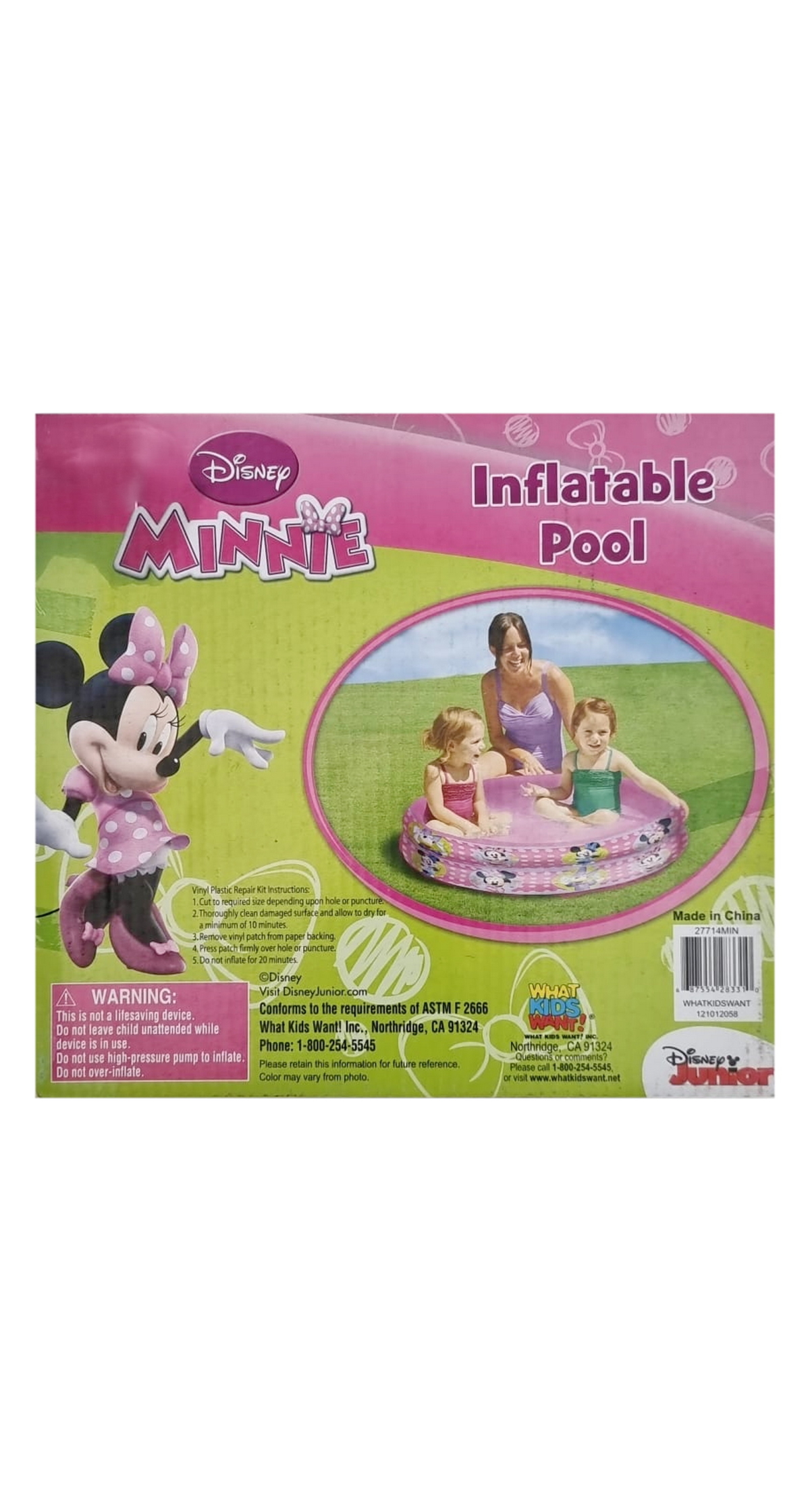 Disney Minnie Mouse Inflatable Pool 91.4x20.3cm - For Age 3+ Years