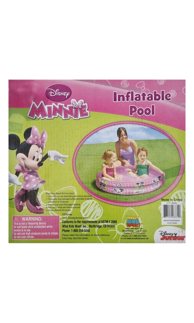 Disney Minnie Mouse Inflatable Pool 91.4x20.3cm - For Age 3+ Years