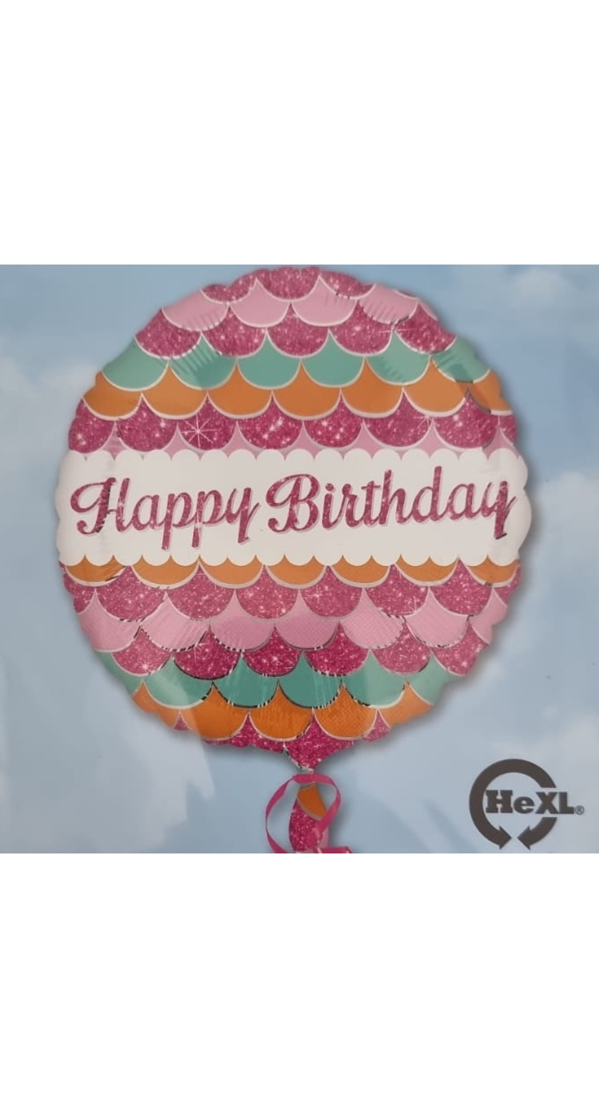 Pink Sparkle Happy Birthday Foil Balloon - 17'' (43cm)