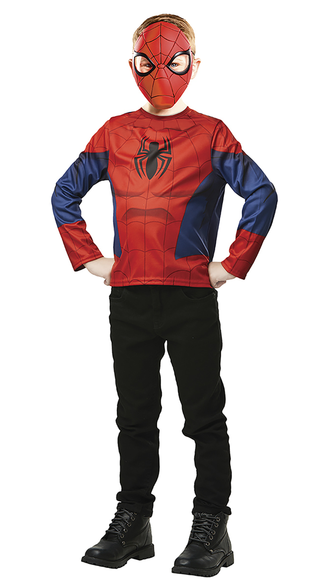 Official Licensed Spiderman Top & Mask - Age 5 to 8 Years