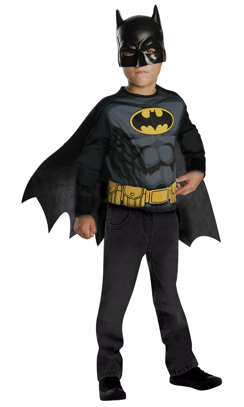 Official Licensed Batman Top & Mask - Age 5 to 8 Years