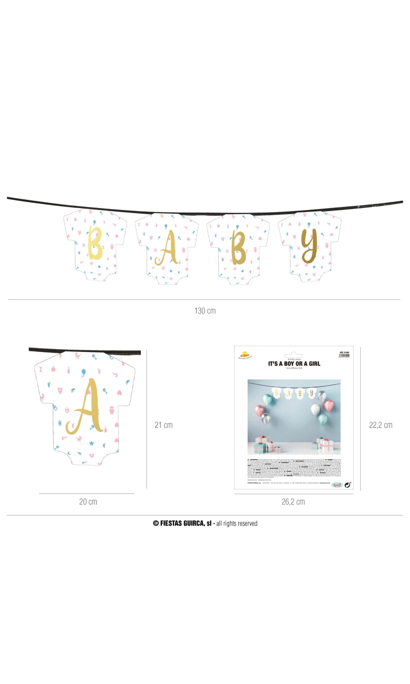 Gender Reveal It's A Boy Or A Girl Banner - 130cm