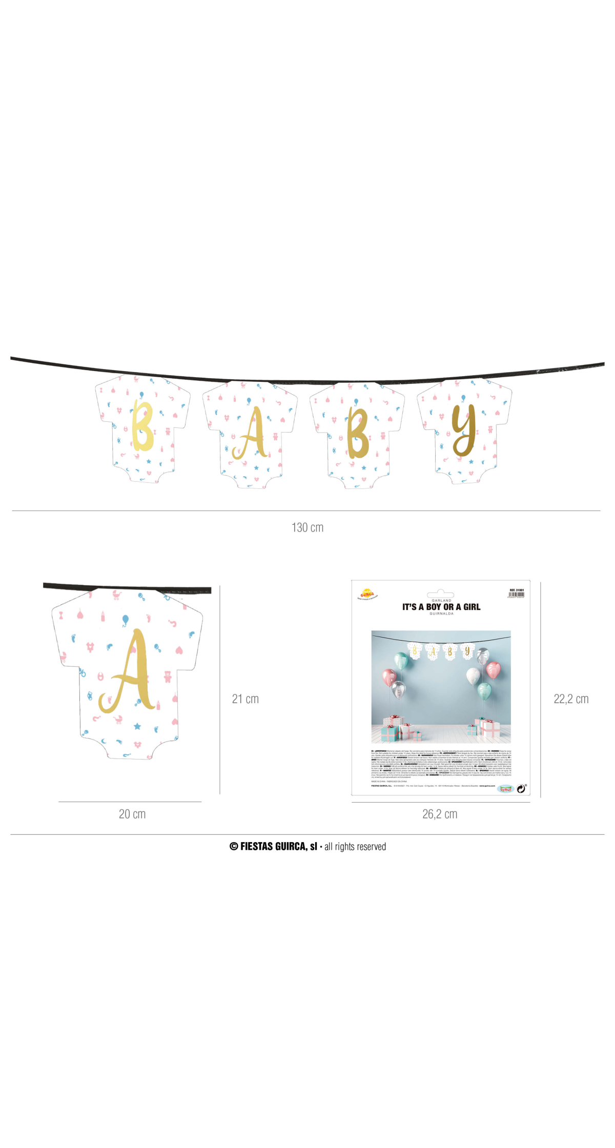 Gender Reveal It's A Boy Or A Girl Banner - 130cm