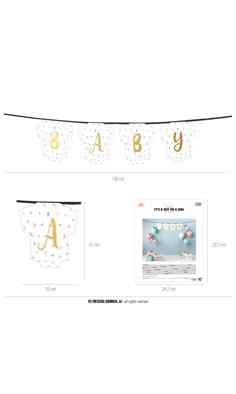 Gender Reveal It's A Boy Or A Girl Banner - 130cm