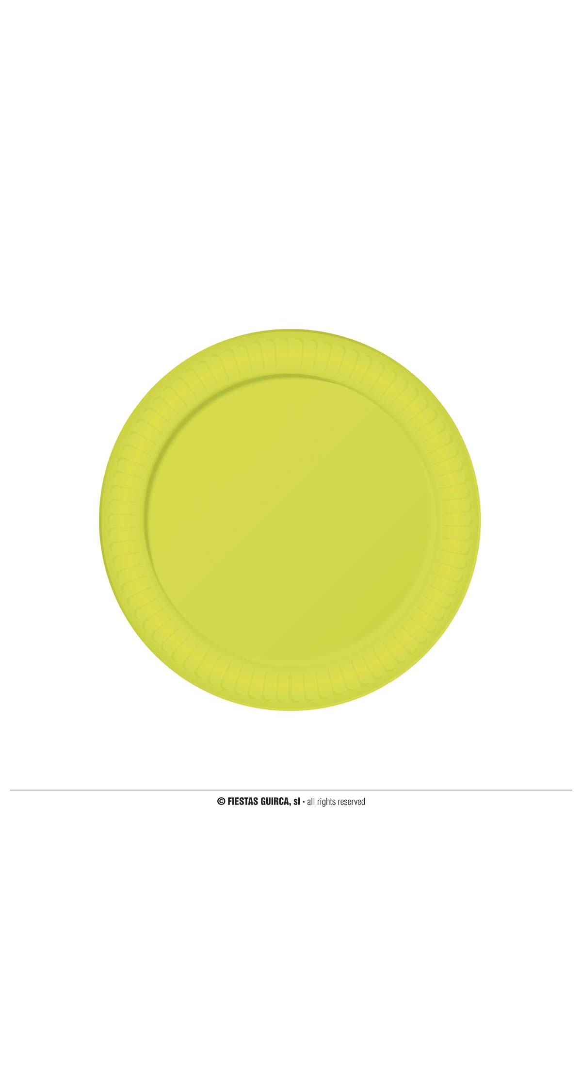 Neon Yellow Plates 23cm - 6pk