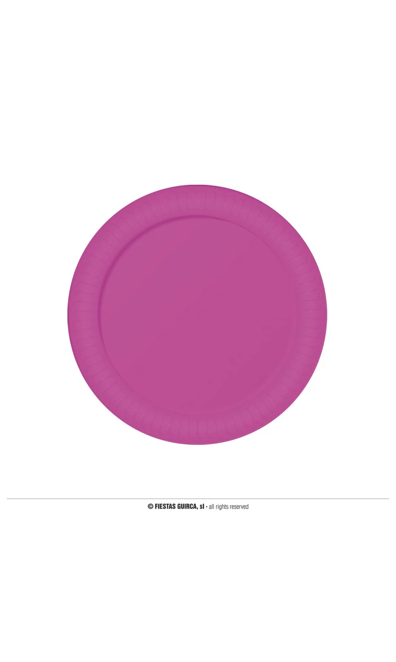 Neon Fuchsia Plates Fuchsia 23cm - 6pk