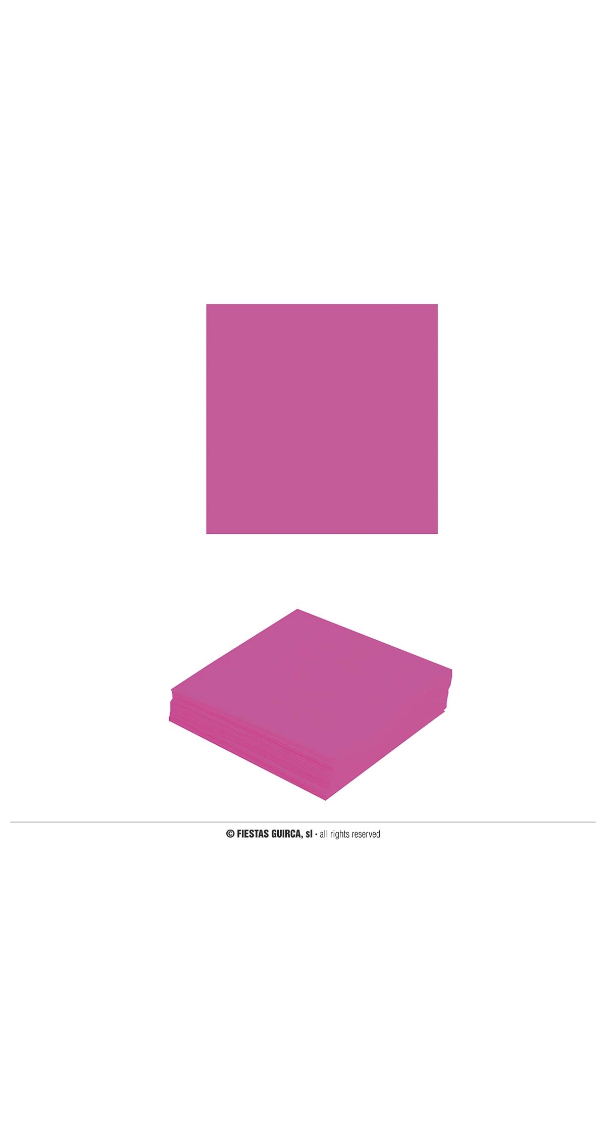 Neon Fuchsia Napkins 33x33cm - 12pk