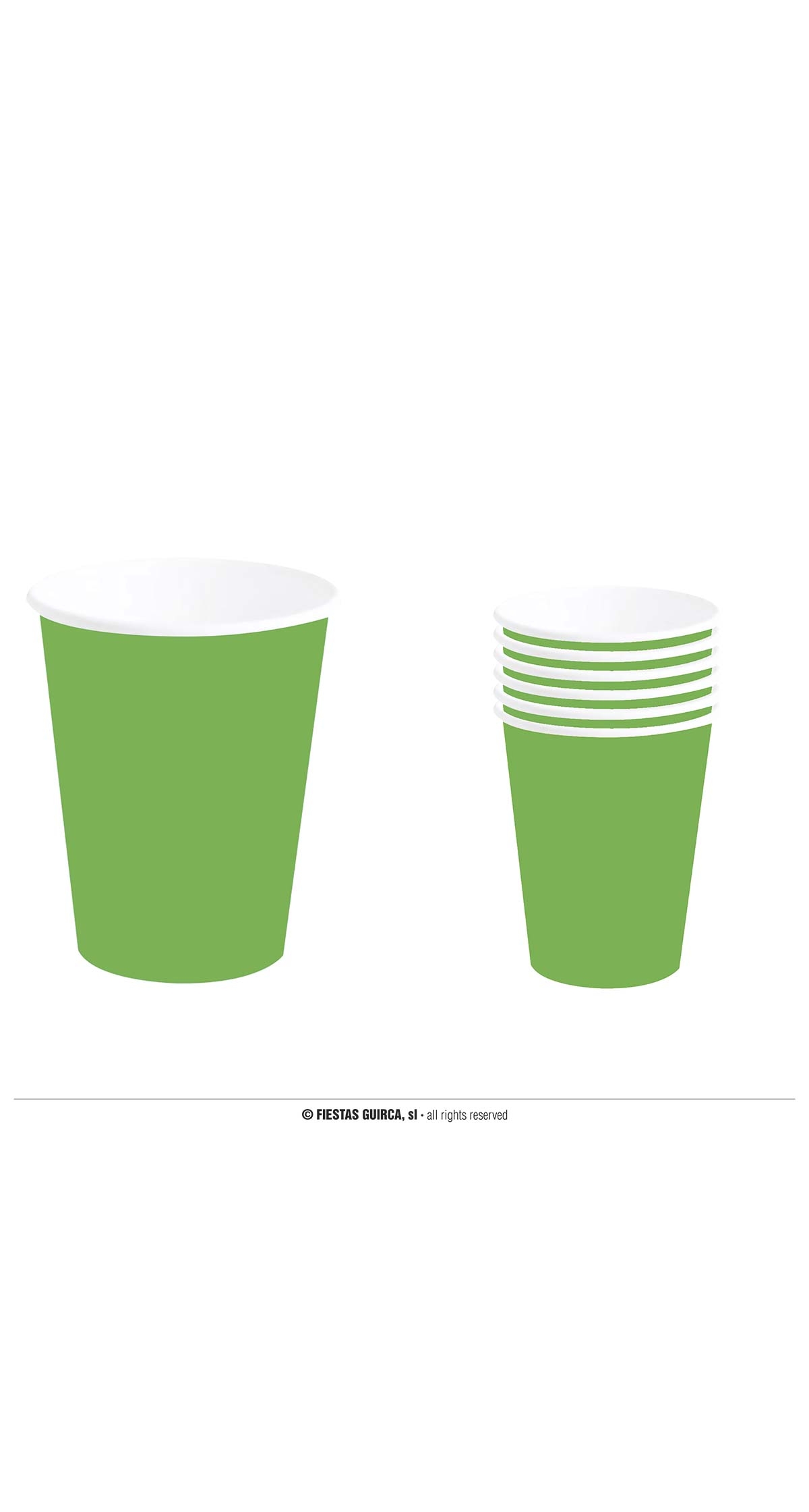 Neon Green Cups 240ml - 6pk