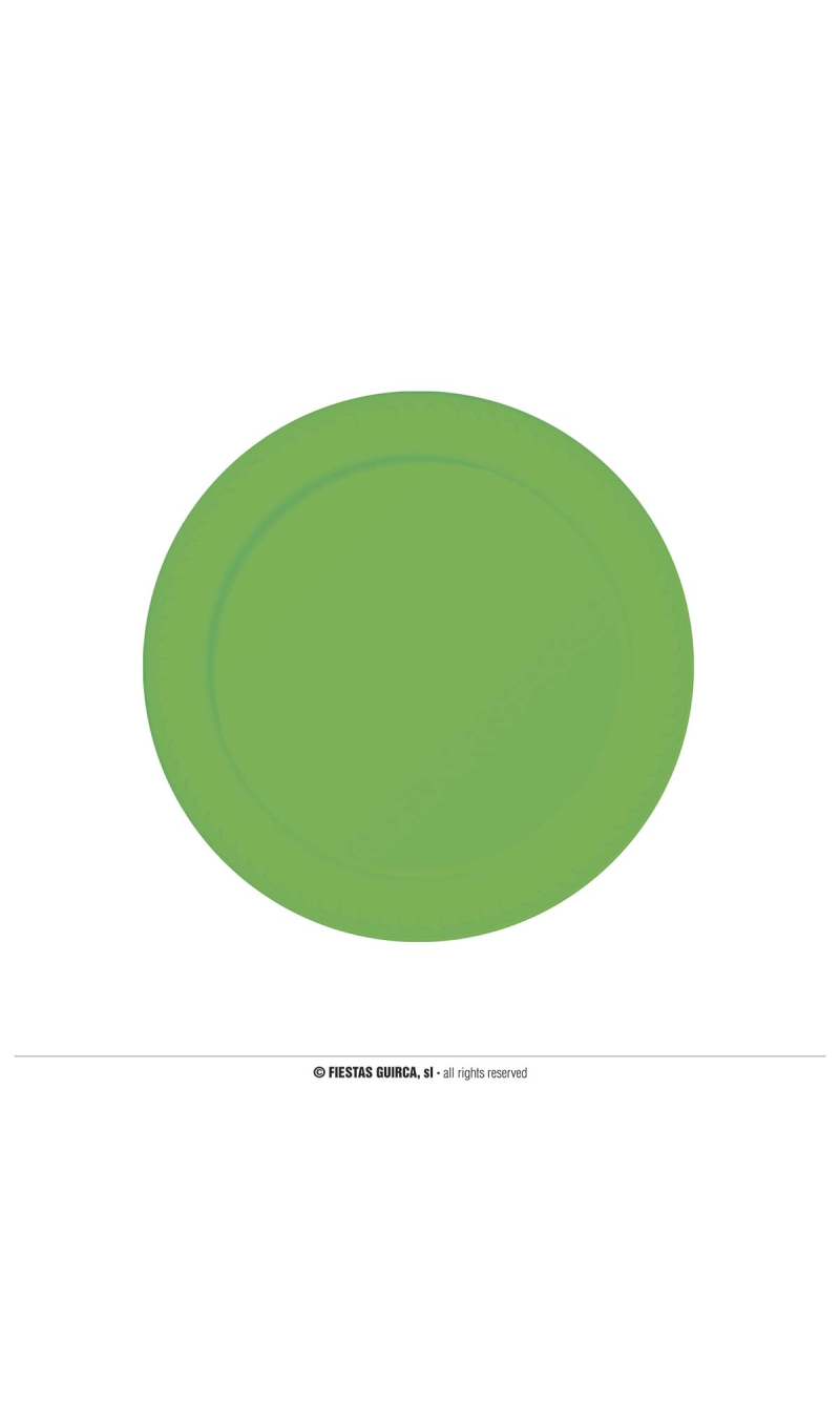 Neon Green Plates Fuchsia 23cm - 6pk