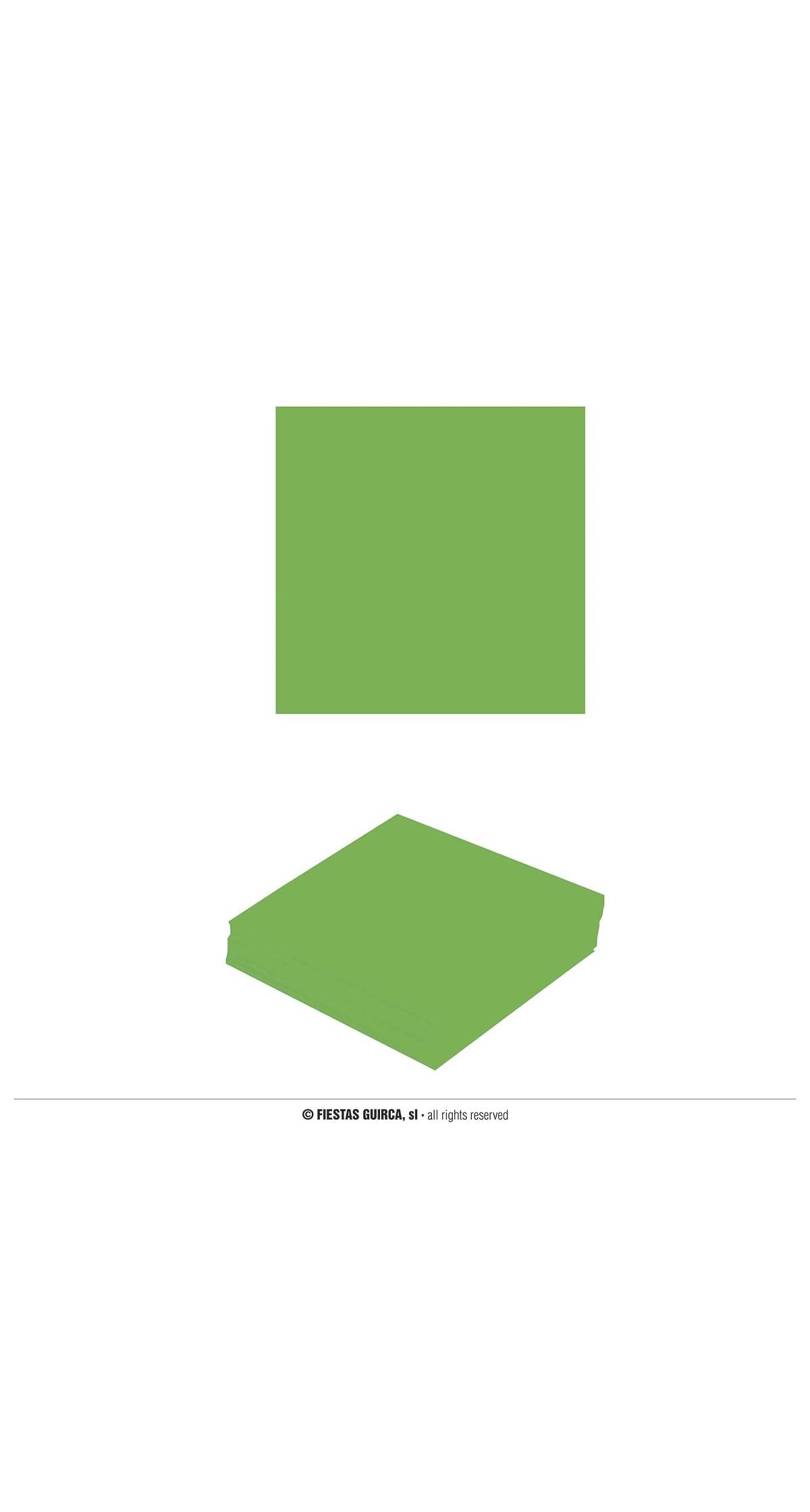 Neon Green Napkins 33x33cm - 12pk