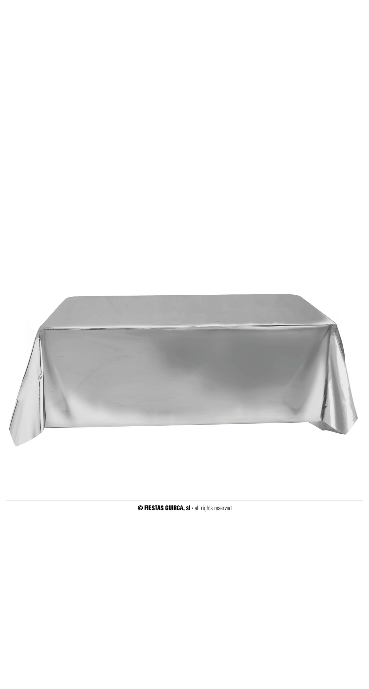 Silver Metallic Tablecover - 137x274cm