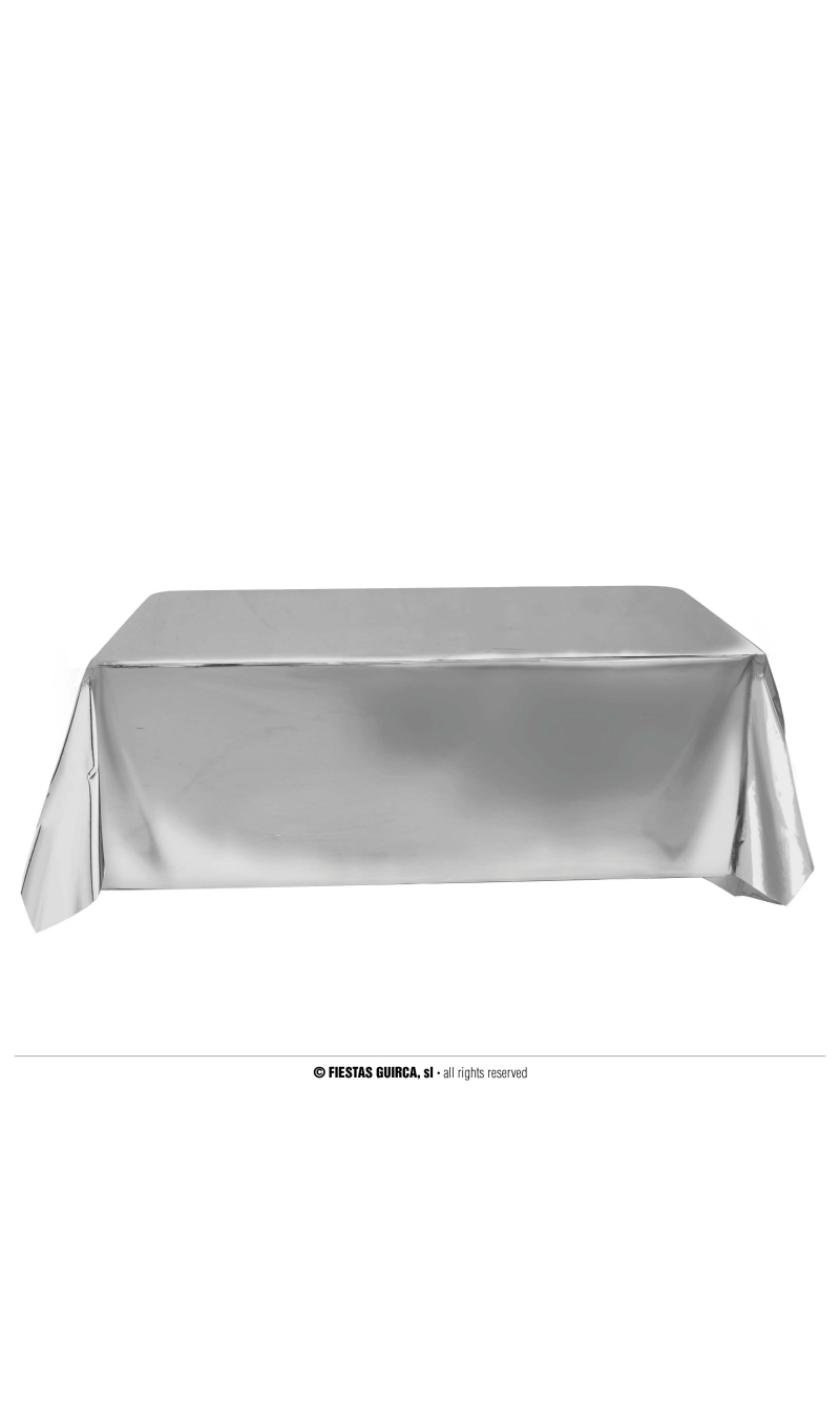 Silver Metallic Tablecover - 137x274cm