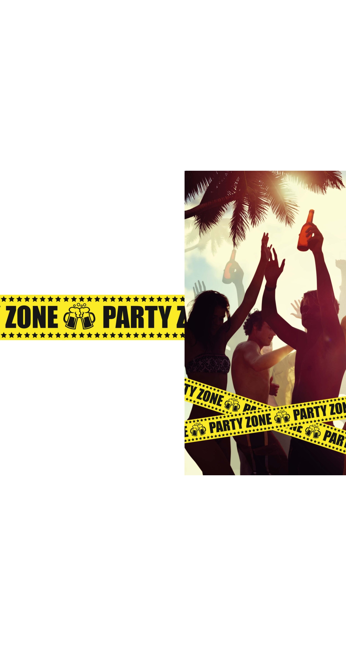 Hens & Bachelor Party Zone Ribbon 6m x 7.6cm