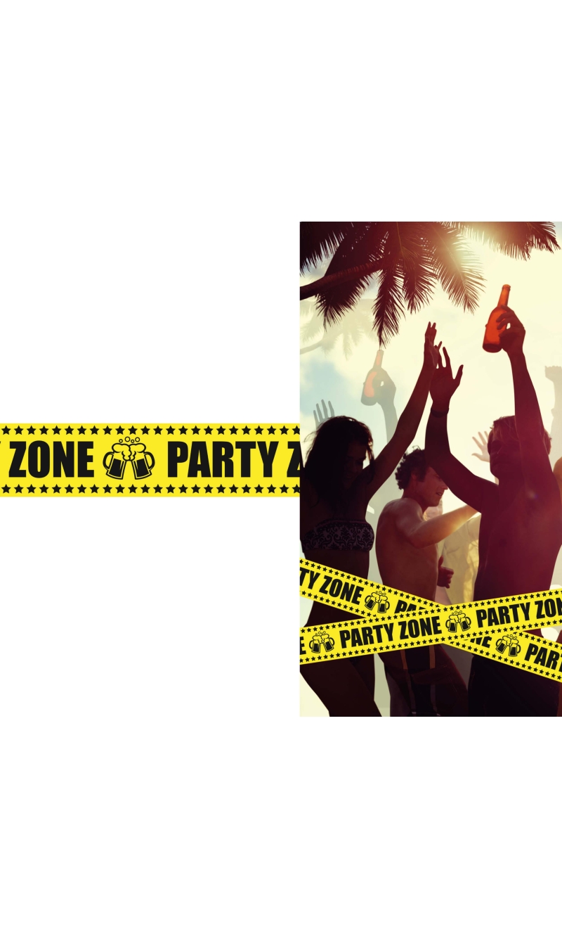 Hens & Bachelor Party Zone Ribbon 6m x 7.6cm