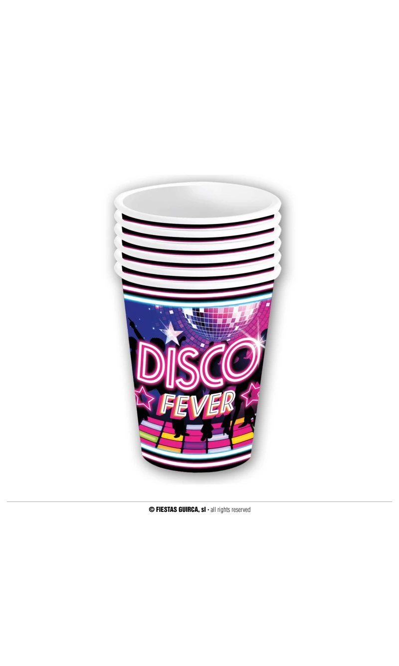 Disco Fever Cups 240ml - 6pk