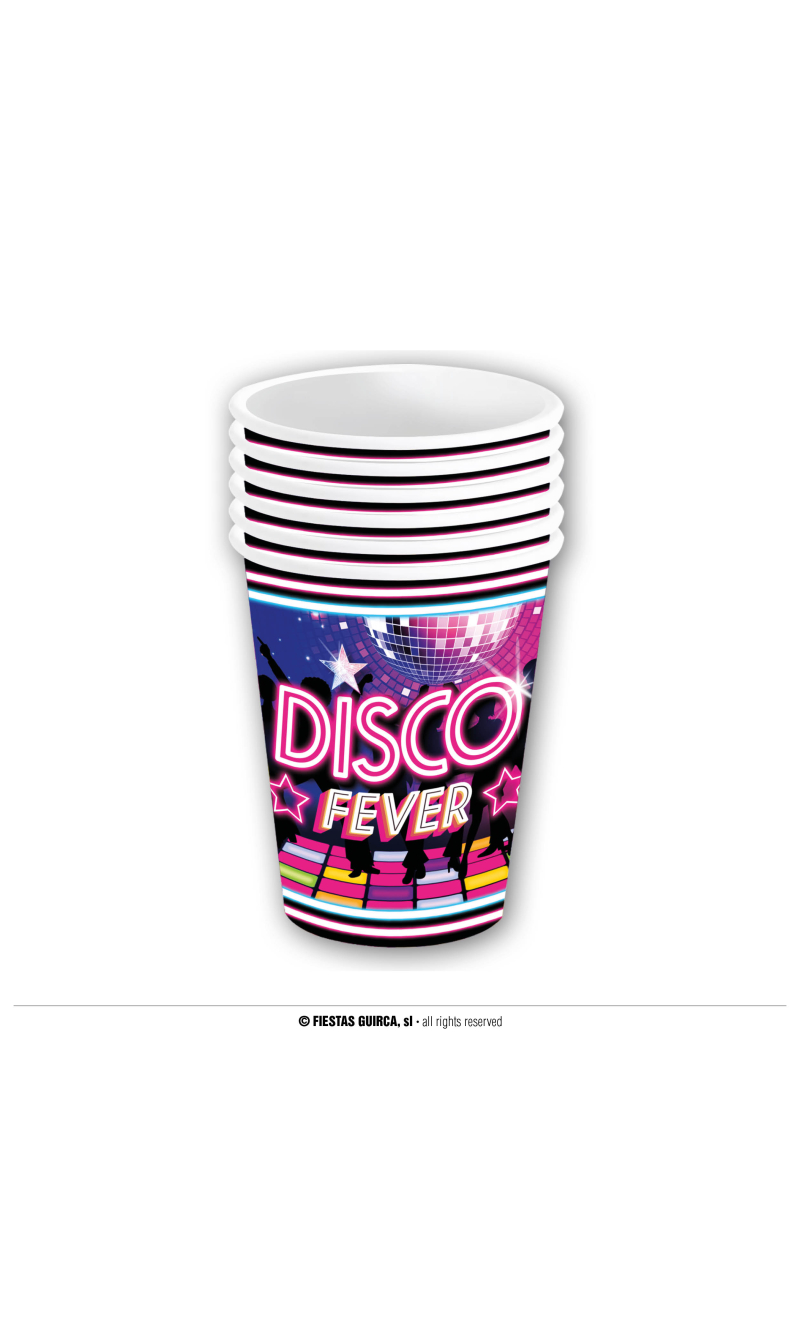 Disco Fever Cups 240ml - 6pk