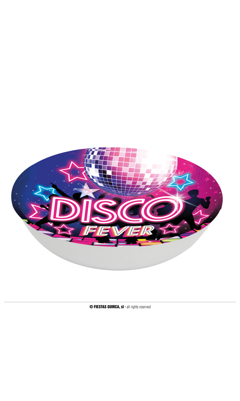 Disco Fever Reusable Plastic Bowl - 32cm