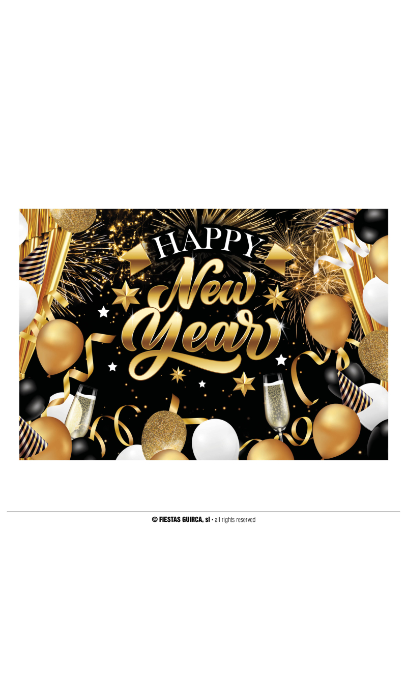 Happy New Year Backdrop - 220x150cm
