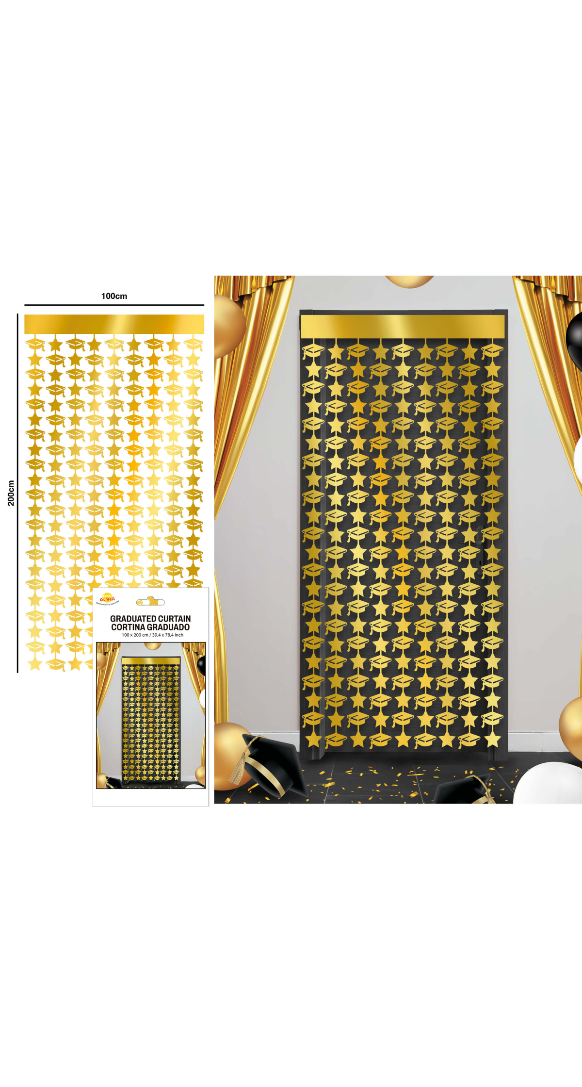 Graduation Tinsel Curtain 100x200cm