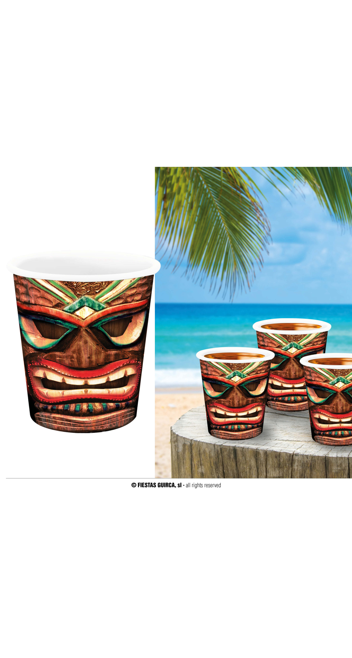 Hawaiian Shot Glasses 5x6cm - 3pk