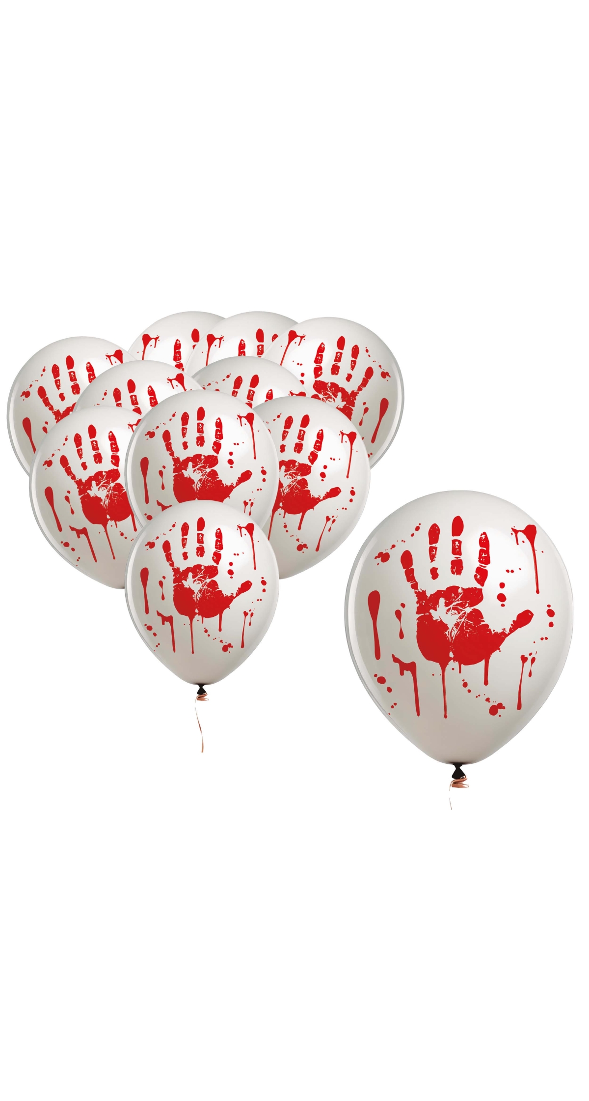 Halloween Bloody Hand 11 Inch Latex Balloons - 10pcs