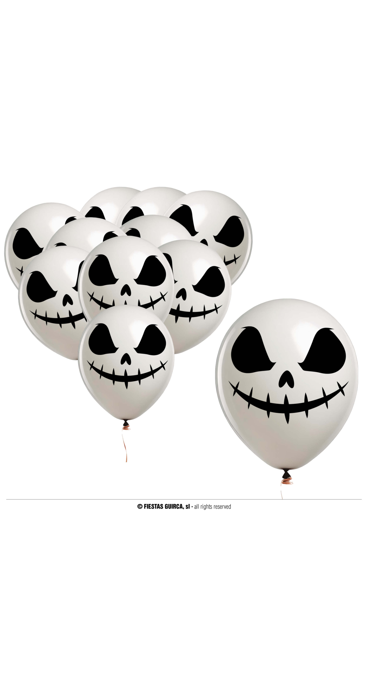 Halloween Skeleton Ghost Balloons 30cm - 10pk