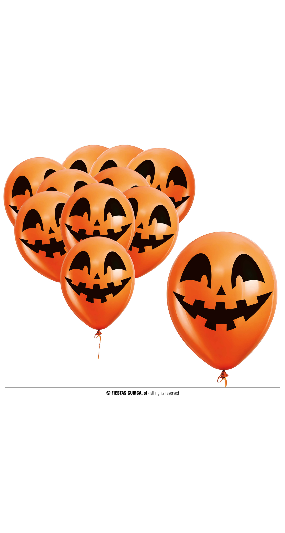 Halloween Orange Pumpkin Latex Balloons 30cm - 10pk