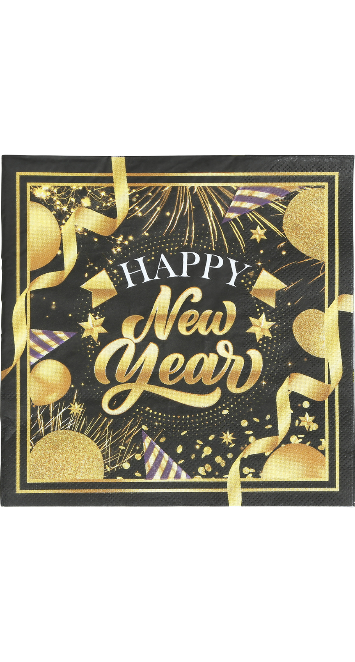 Happy New Year Napkins 16x16cm - 20pcs
