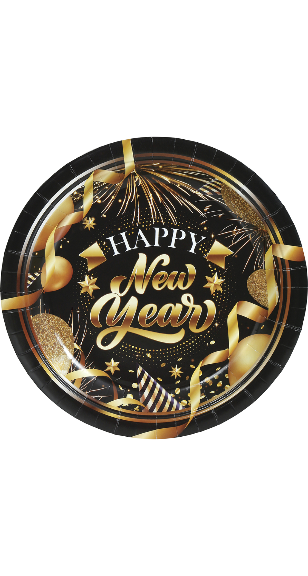 Happy New Year Plates 23cm - 6pcs