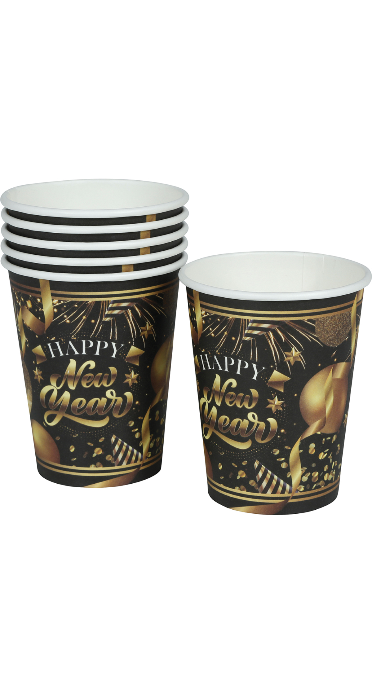 Happy New Year Cups 240ml - 6pcs
