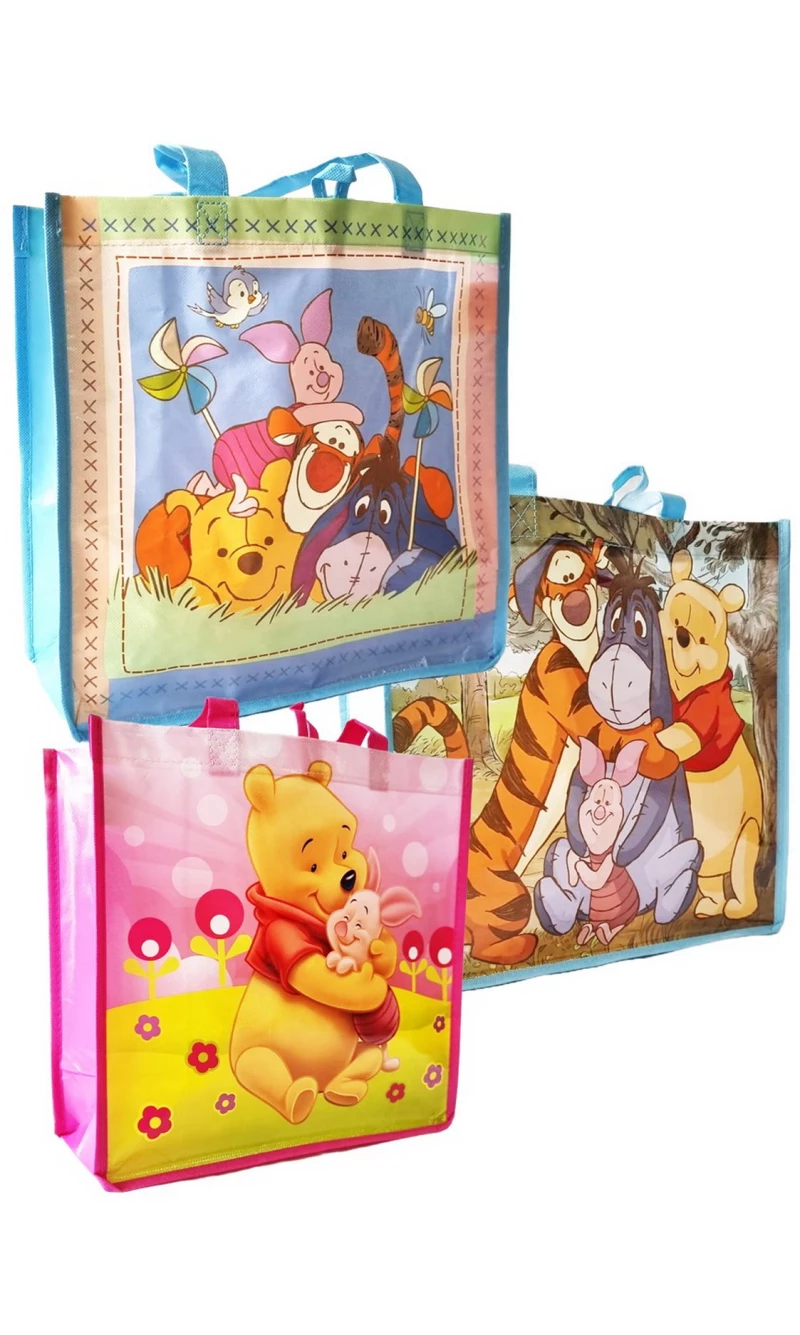 Winnie The Pooh (Assorted Design) Reusable Tote Party Favour / Gift Bag – 34.5x35.5cm