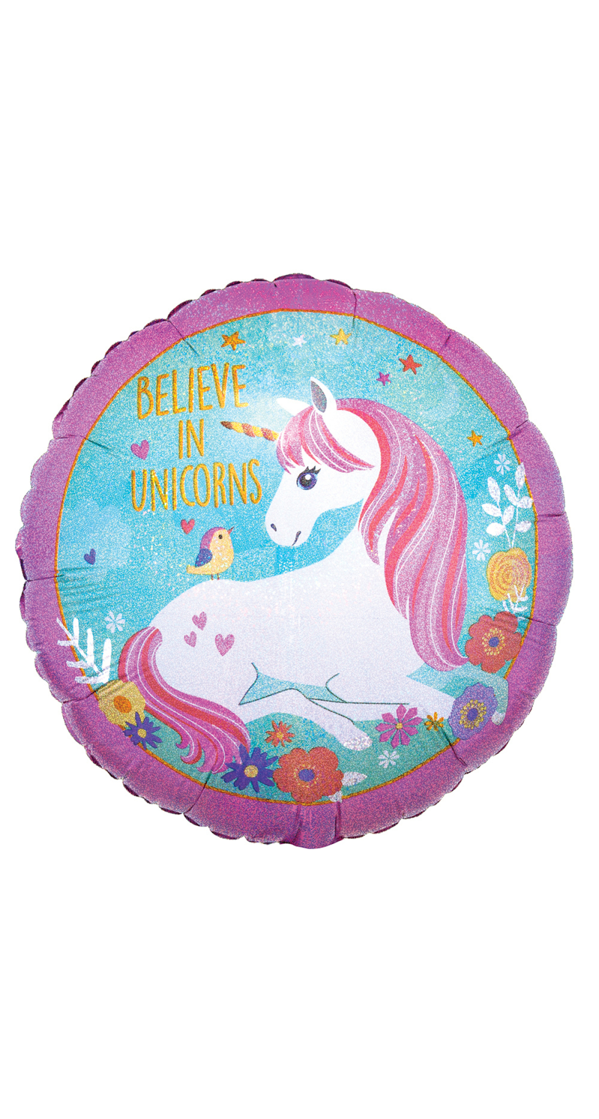 Holographic Magical Unicorn Foil Balloon 18"( 43 cm) - Image 2