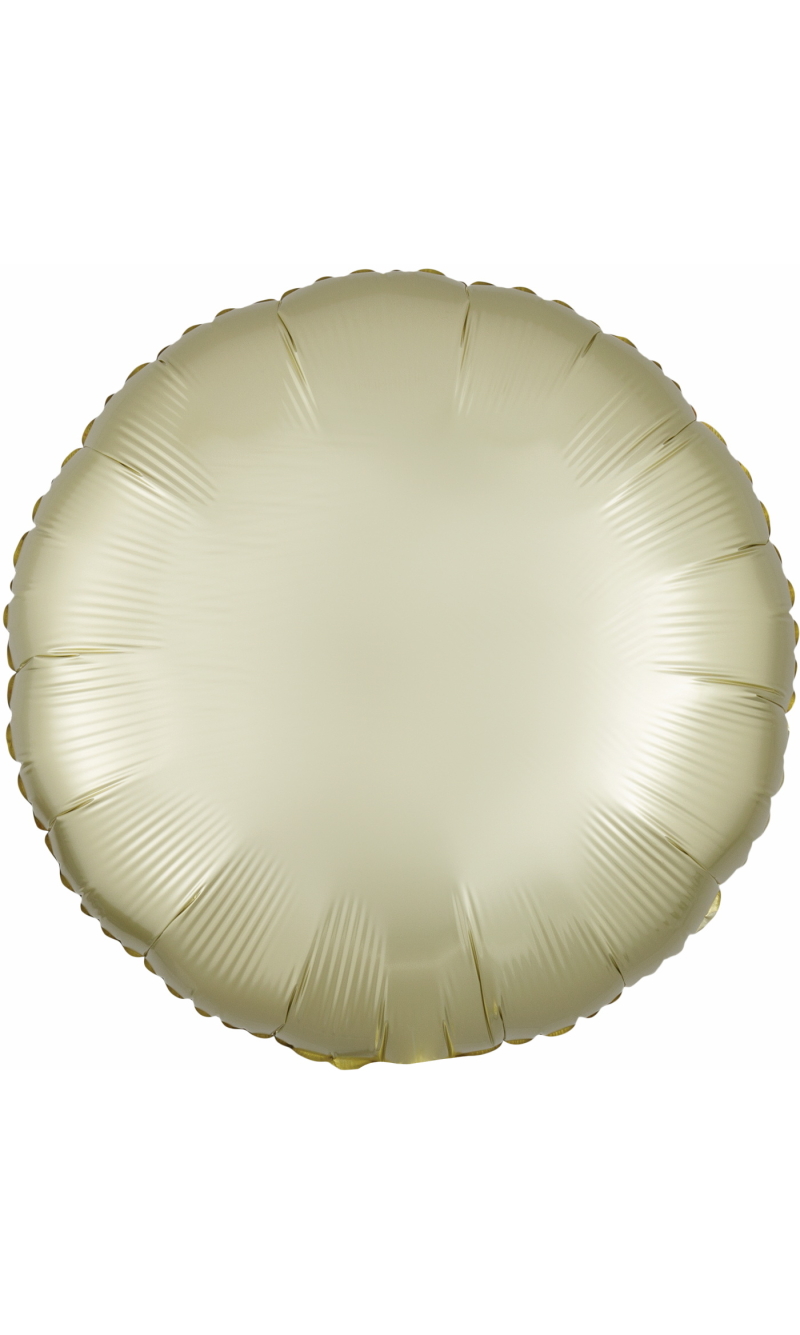 Satin Luxe Pastel Yellow Standard Circle Foil Balloon 18" (45cm)