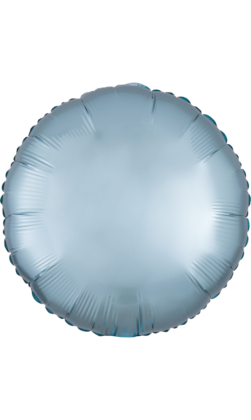 Satin Luxe® Pastel Blue Circle Standard Circle Foil Balloon 18" (45cm)