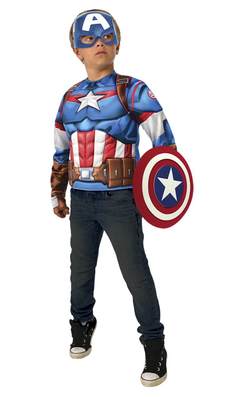Official Licensed Captain America Costume Set - Age 5 to 8 Years