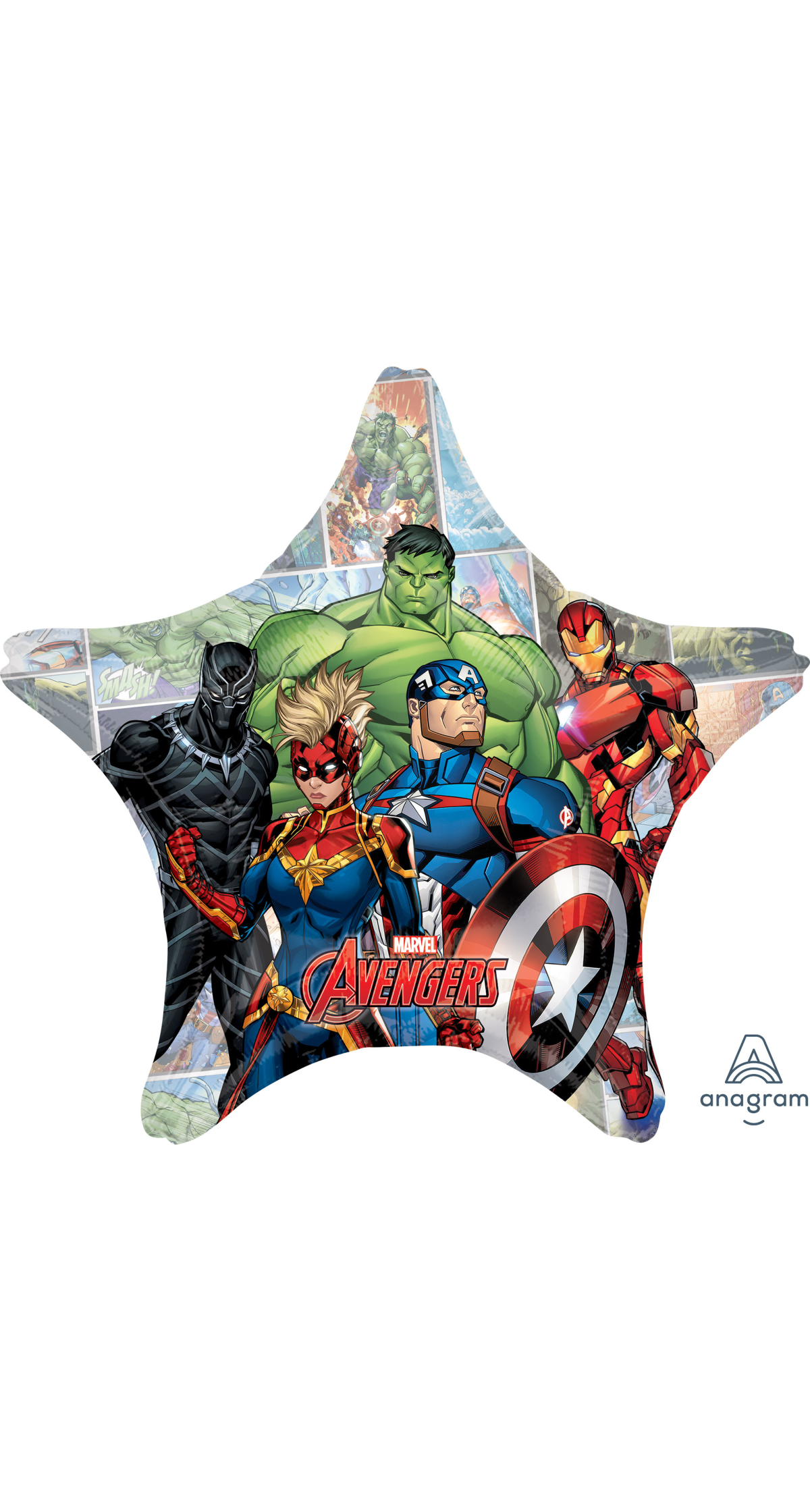 Avengers Marvel Powers Unite Jumbo Star Foil Balloon - 71 x 71cm