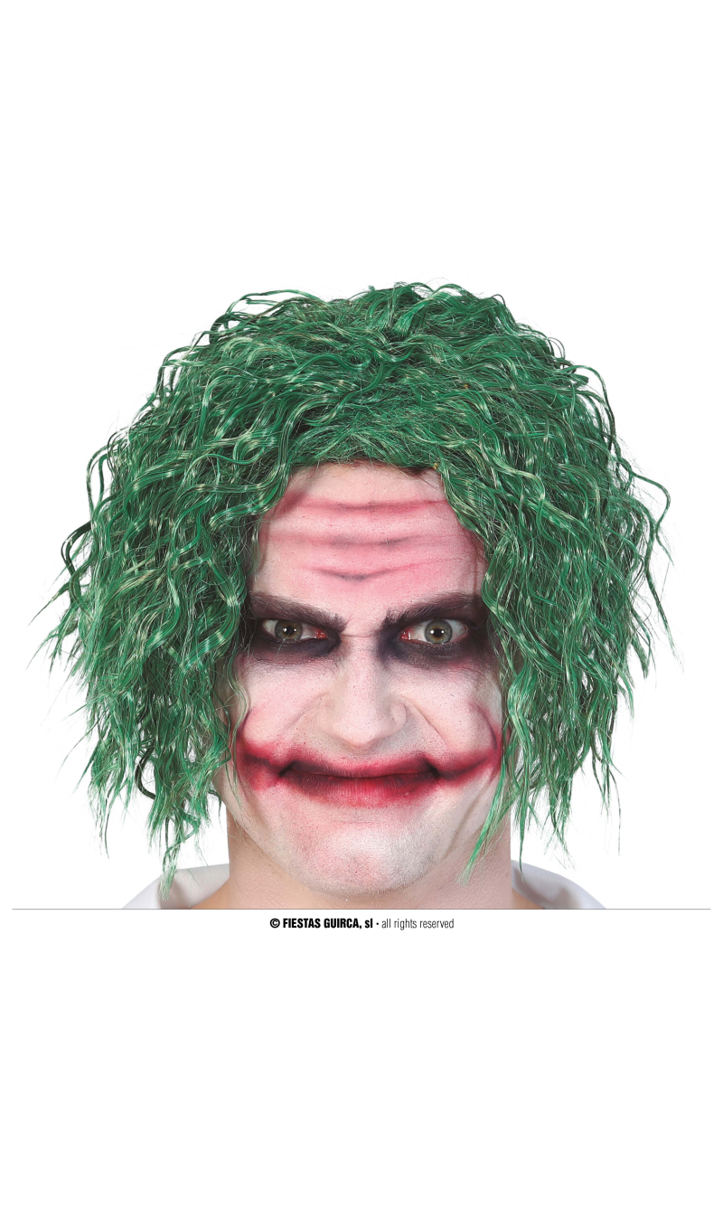 Green Clown Joker Wig - Adult One Size