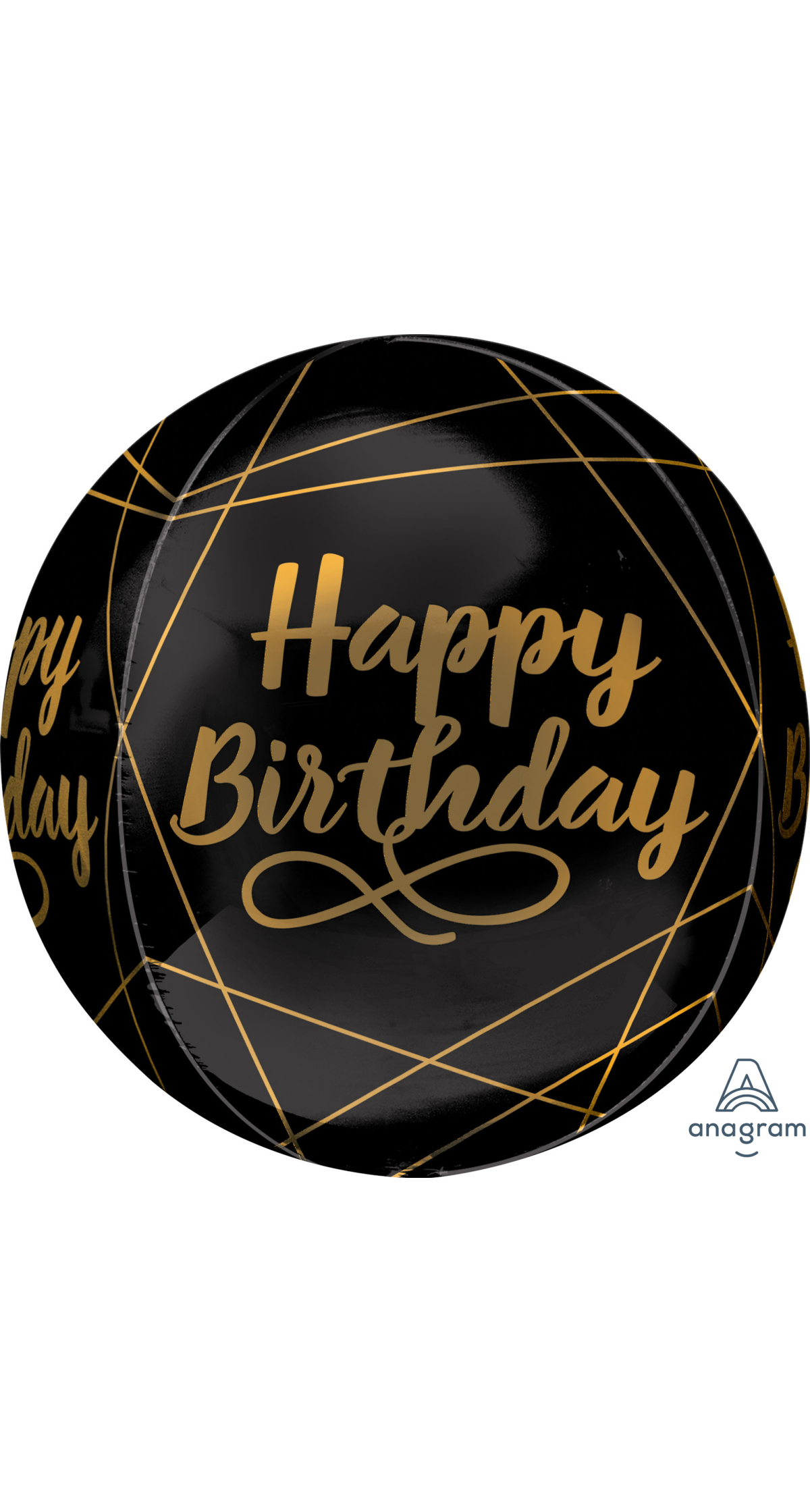 Elegant Birthday Orbz Foil Balloon - 38 x 40cm