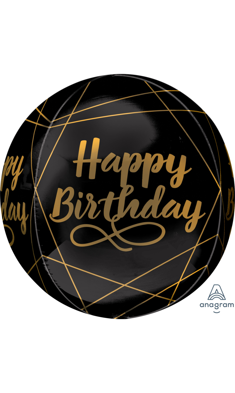Elegant Birthday Orbz Foil Balloon - 38 x 40cm