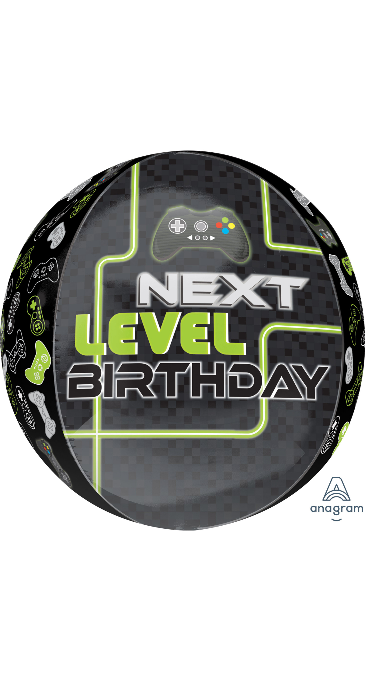 Level Up Birthday Orbz Foil Balloon - 38 x 40cm