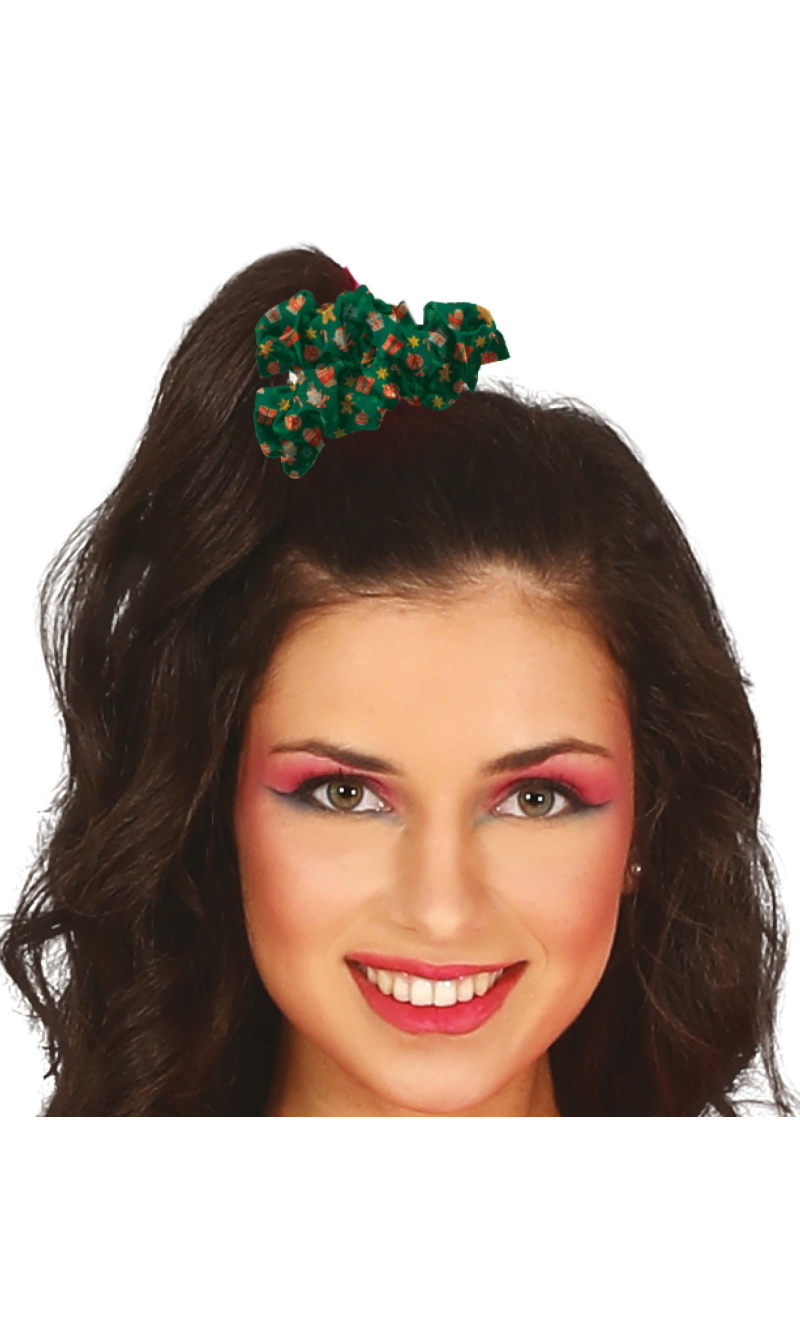Christmas Green Scrunchie Hair Tie