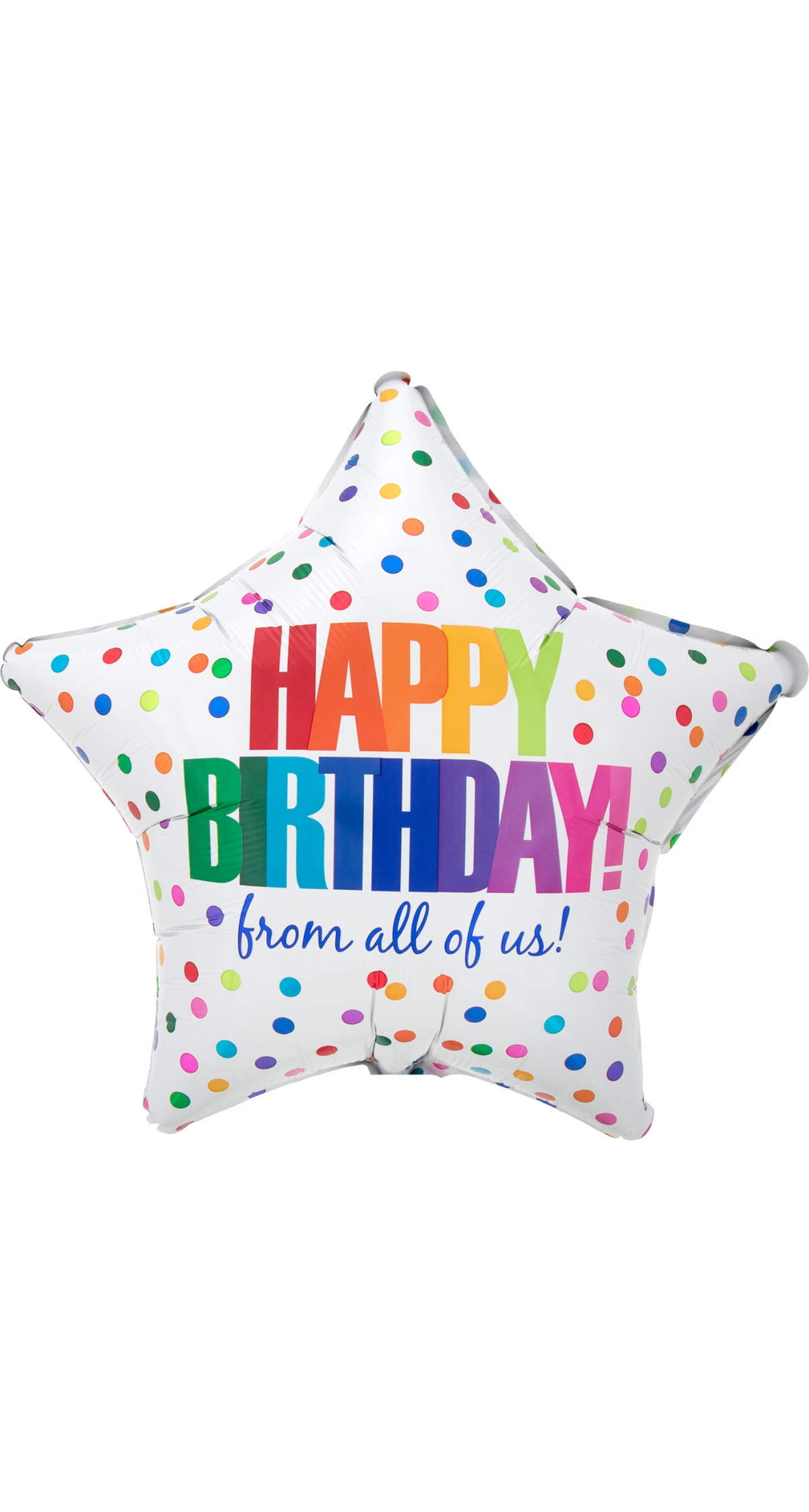 Birthday From All Of Us Standard Star Foil Balloon 17" (42cm)