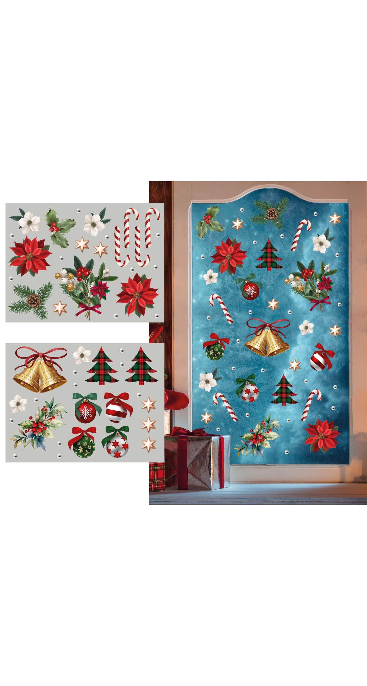 Christmas Window Stickers 2 Sheets 30x40cm