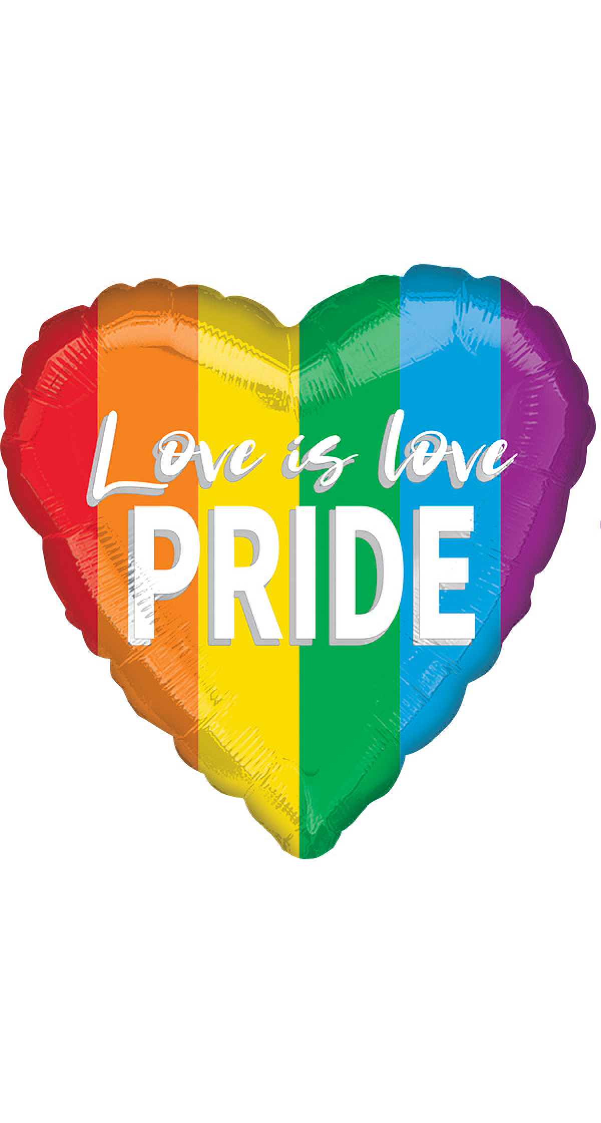 Love is Love Pride Standard Heart Foil Balloon 17" (42cm)