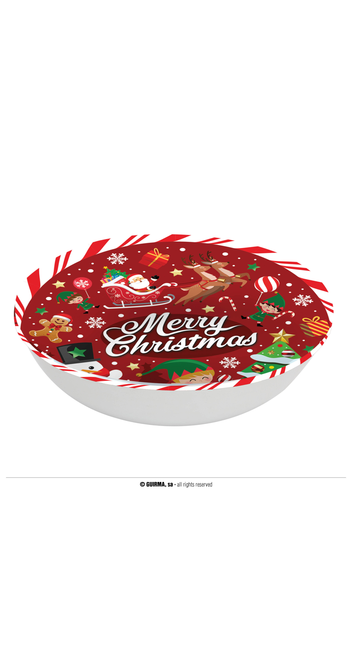 Christmas Plastic Bowl Merry Christmas 32cm