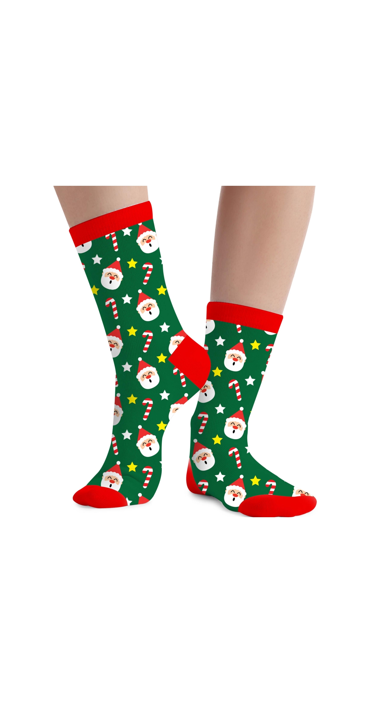 Christmas Socks Green - Adult Size 28-35