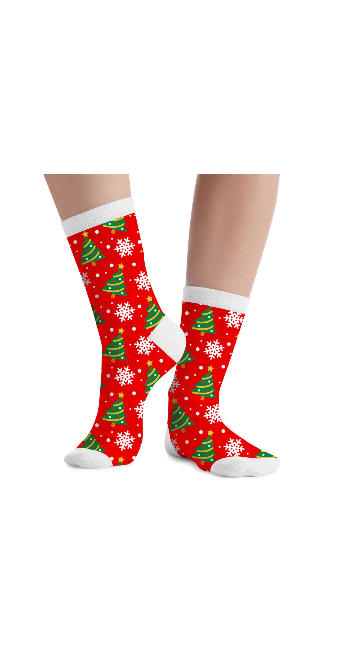 Christmas Socks Red - Adult Size 22-28