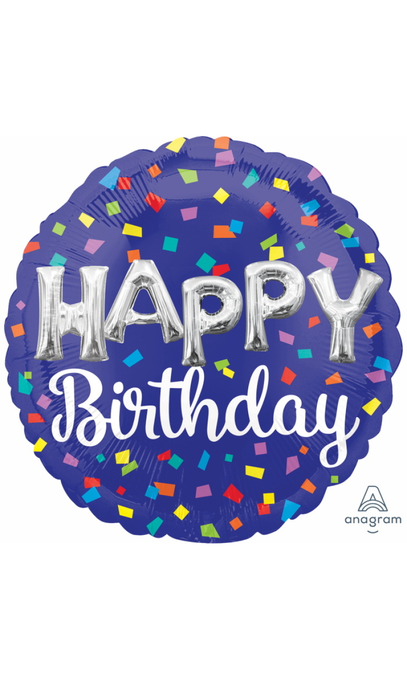 Hbd Balloon Letters Standard Circle Foil Balloon 17" (42cm)
