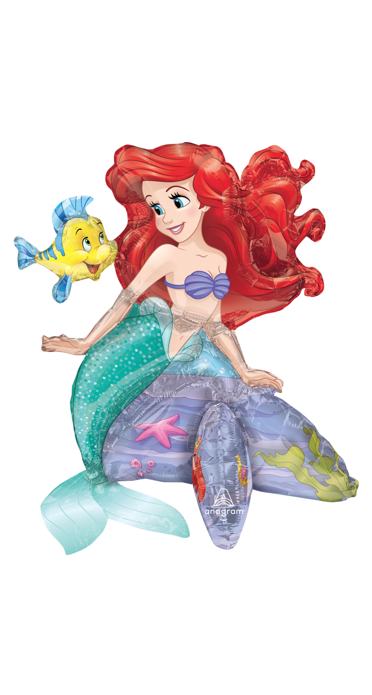 Ariel The Little Mermaid Air Fill Only Foil Balloon - 45 x 50cm