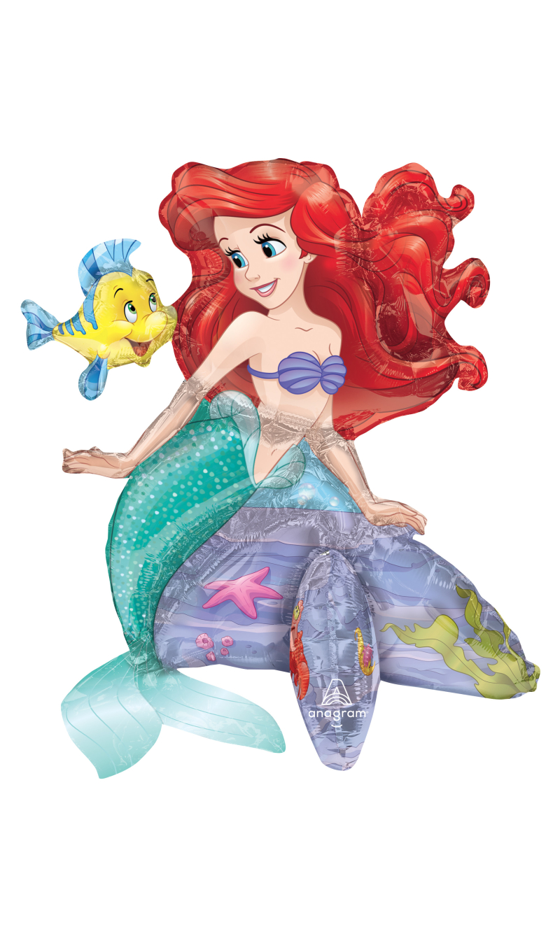 Ariel The Little Mermaid Air Fill Only Foil Balloon - 45 x 50cm